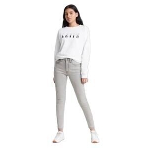 Levi's Women's Light Gray High Rise Button Fly Skinny 501 Jeans Size 27